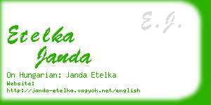 etelka janda business card